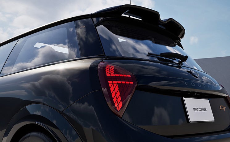 Close up winglets located on the rear of the 1998 GT Edition MINI Cooper.