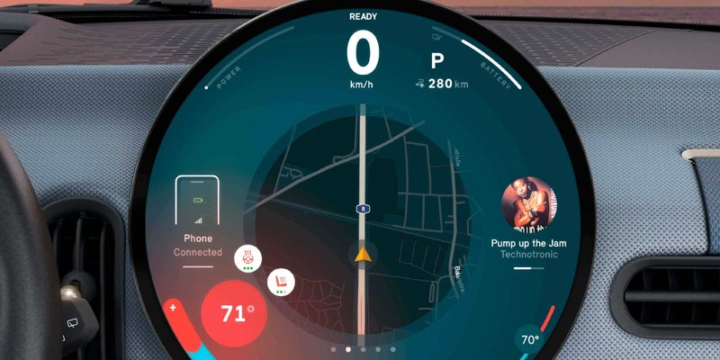 Touchscreen Display of MINI Cooper Convertible